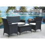 Outdoor 4pcs Luxury rope sofa set garden single sofa furniture leisure chair