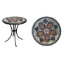 New develop ceramic tile top metal frame mosaic round table for outdoor