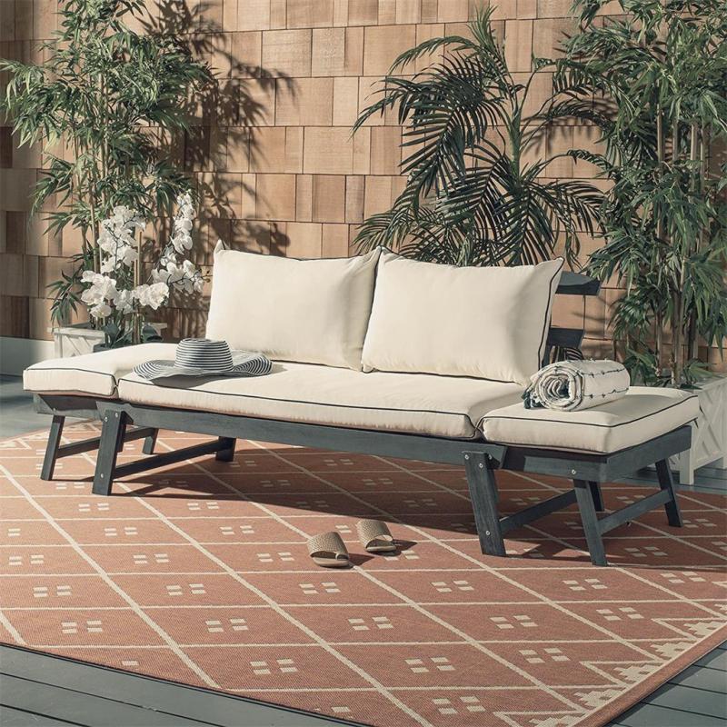 YOHO Outdoor Simple Modern l-shaped aluminum couch Garden sofa furniture Patio Adjustable garden decor sofa set