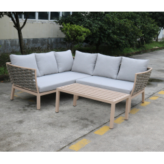 Yoho modern outdoor plastic sofa rattan sofa set UV  resistance garden sofa