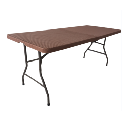 YOHO wholesale cheap Outdoor Garden HDPE plastic folding steel picnic table for event/wedding with HDPE top