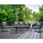 Yoho In Stock Aluminum KD Modern Outdoor Rope aluminum Furniture 4pc Conversation Set with Cushion