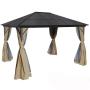 YOHO 10'*10' Size customized Hexagon Easy Set up Gazebo Hexagon Waterproof fabric Canopy Side with Wall Curtains