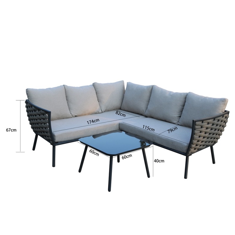 Newest modern Rope Garden Set Outdoor Garden Furniture Set