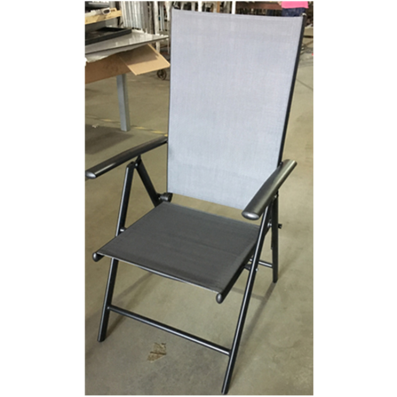 YOHO Hot sale High Quality cheap garden metal folding chair 7 position adjustable garden relax chair easy folding  chair