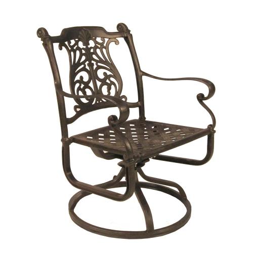 Bistro swivel chair cast aluminum armchair garden patio furniture metal sofa rocker chair