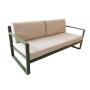 Outdoor Garden Patio Classic Leisure Aluminum Bench Long Chair Patio Sofa with Back