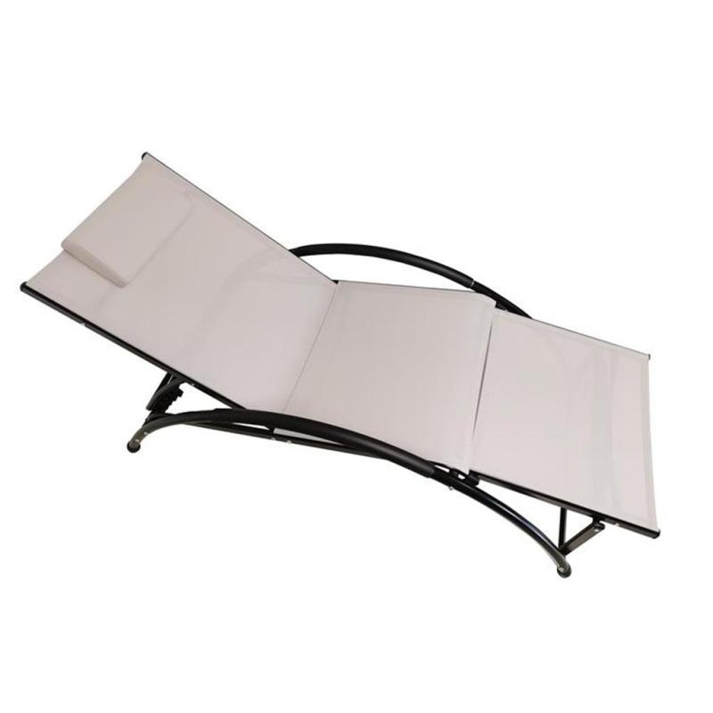 Outdoor Poolside Garden Beach Patio Metal Frame Multi-fuctional Fitness Sun lounger RECLINER fOLDING