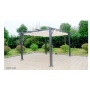 Outdoor 3*3 square garden rattan wrought iron folding gazebo