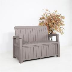 YOHO Outdoor best seller plastic sofa Garden Patio multi-functional Furniture Plastic Sofa Set with Storage Box