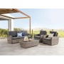 Outdoor Garden Patio 4PCS Rattan Aluminum Furniture Communication Sofas