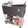 Outdoor rolling steel PU beer cooler box cart on wheel Beverage Cooler Ice Bucket Rolling Cart for party BBQ