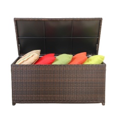 YOHO OEM Outdoor Rattan Outdoor garden rattan shoes/toys/tools storage box with lid