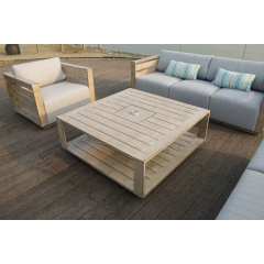 YOHO Luxury end table Furniture Sofa set table hand painting square side table with ICE bucket