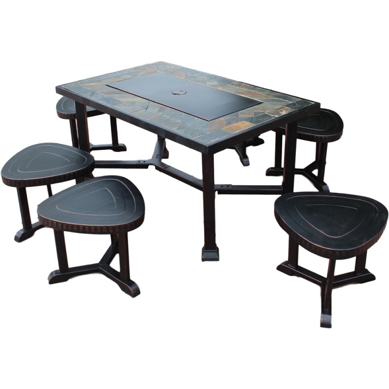 outdoor garden set cast iron garden furniture for BBQ