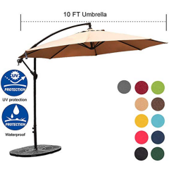 Sunshade parasol outdoor offset umbrella cantilever umbrella hanging patio umbrella with crank and cross base