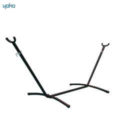 Best selling outdoor metal steel large folding portable double standing hammock chair stand with carry bag 450 pounds capacity