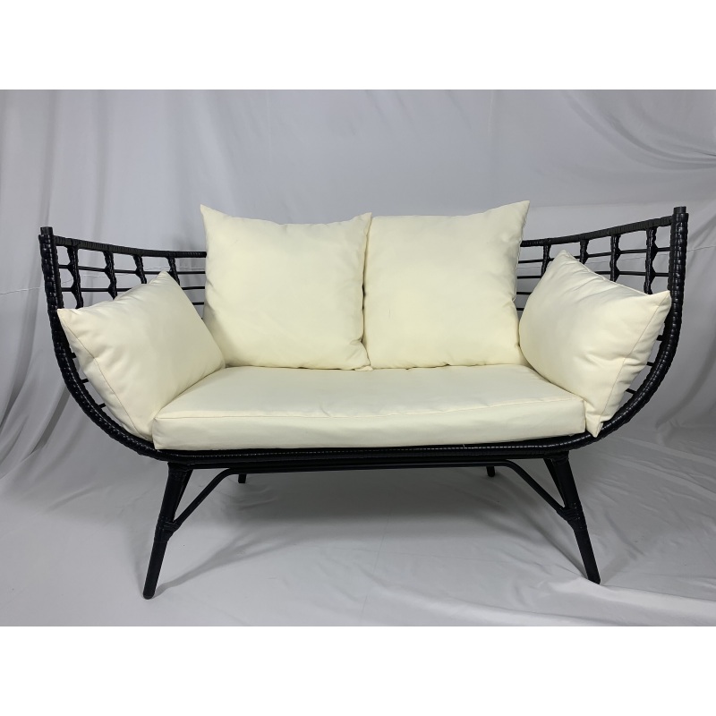 Wick rattan double egg chair stable soft swing adult hanging egg chair for leisure