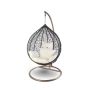 Outdoor Patio Hanging Swing Egg Char With Stand Rattan Egg Chair