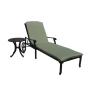 Cast aluminum chaise sun lounge chair