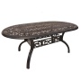 Dining Table Vintage Old-school Style Table and Chairs for Outside Oval Carved Cast Aluminum Outdoor Table Outdoor Places Carton