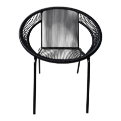 YOHO Wholesale Outdoor Garden Rope Woven Aluminum Single Chair Bistro Cafe Party Stackable Rattan chair
