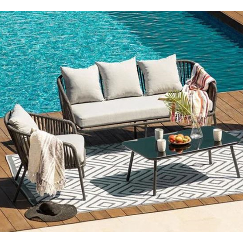 Aluminum Sofa set with Cushion Outdoor sofa furniture garden patio Simple modern design