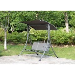 YOHO Wholesale Garden metal frame swing bed with cushions and canopy hanging 2 seats chair