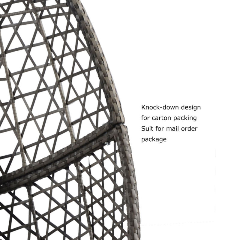 Yoho Hot Sale Full KD Outdoor Garden Patio egg chair swing High Quality Balcony hanging chair with waterproof cushion