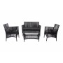 Outdoor seat plastic rattan sofa set cheap short delivery time sofa furniture