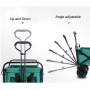 4-wheel Outdoor Portable Foldable Wagon Grass Trolley Beach Park Picnic Camping Cart