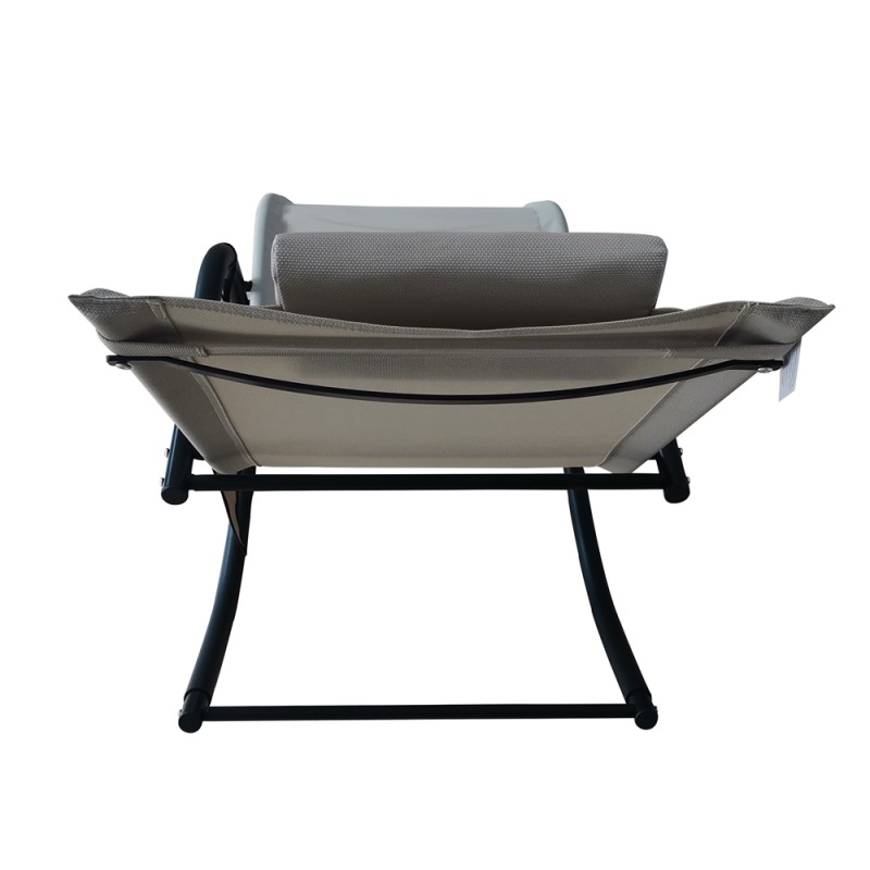 Garden Patio Zero Gravity Sun Relax Iron Rocking Lounger Best Sell Outdoor Outdoor Furniture Aluminum Sun Lounger Spring Chair