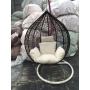 Outdoor Rattan Wicker Furniture Patio Egg Chair With Steel Stand Egg Chair