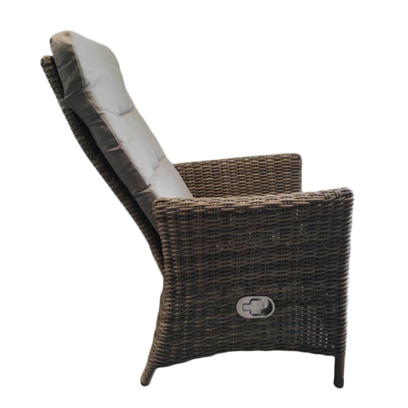 Outdoor Garden Furniture Wicker And Rattan With Adjustable High Backrest Chair
