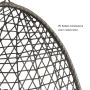 Yoho Hot Sale Full KD Outdoor Garden Patio egg chair swing High Quality Balcony hanging chair with waterproof cushion