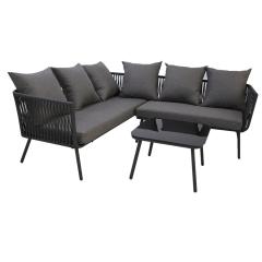 YOHO New arrival 4pcs MedernOutdoor sofa set Aluminum Frame Custom Garden Furniture cushioned Lounge Outdoor Couch Sofa Set