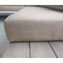 YOHO Outdoor 4 pcs popular furniture sofa set KD design  garden Leisure  rattan Aluminum living room sofa set without arm
