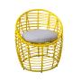 Outdoor PE Round and Flat Rattan Bistro Set Garden 3pc Wicker Patio Tea Table Chair Set