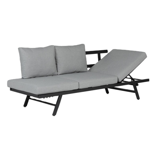 YOHO OEM Outdoor furniture Full FD  adjustable three seater sofa bench Aluminum multi-function couch Sofa bed with cushion