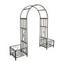 81inches Height Outdoor Garden Powder Coated Steel Iron Metal Wedding Arches Trees Pergolas with Two Side Planters All-season Pc