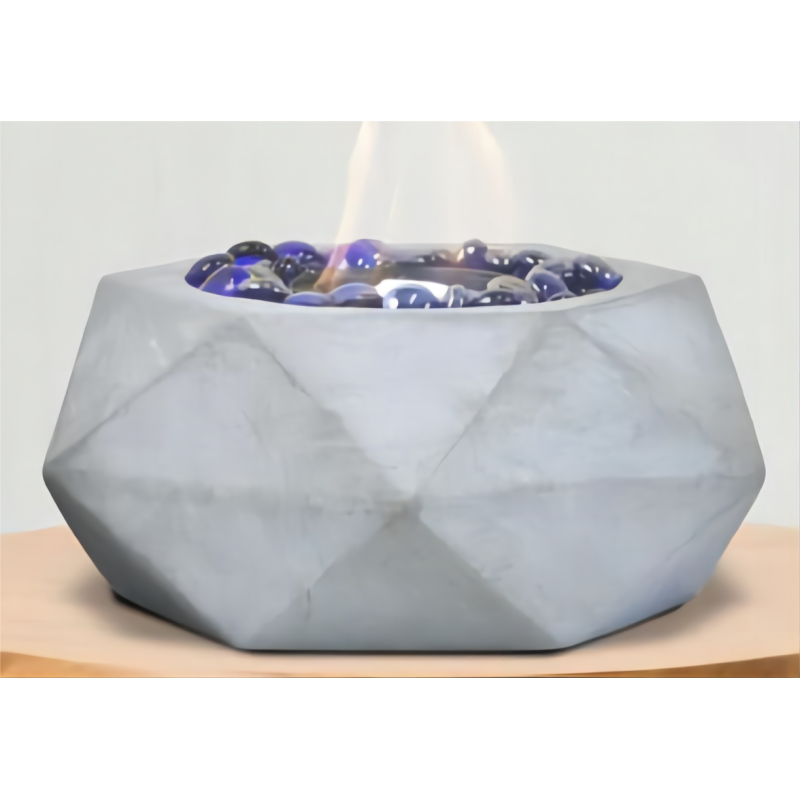 YOHO Indooe Ethanol Table Top Fire pit bio ethanol burner fireplace Indoor easy carry warming Fire Pit with glass cover