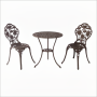 3PCS Modern Design Cast Aluminum European Balcony set Cafe chair table set outdoor garden Furniture 3 years round