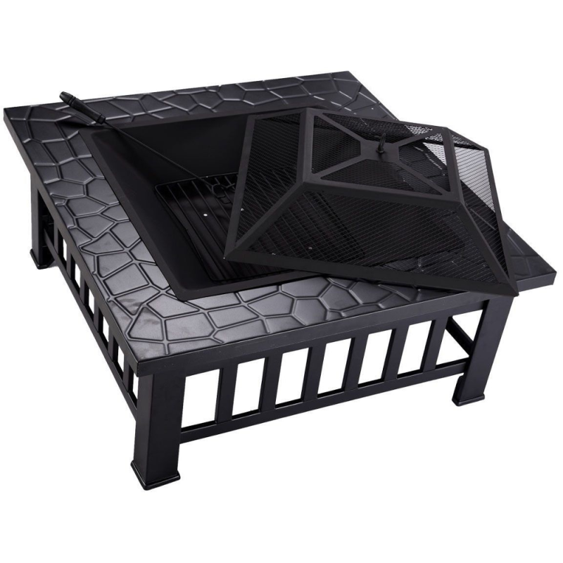 Outdoor garden patio backyard heavy metal steel wood burning fire pits