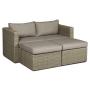 Wholesale outdoor rattan soft patio lazy rattan sectional sofa furniture set bed Outdoor multifunctional sofa set
