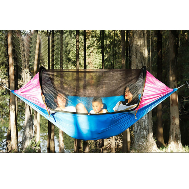 Amazon Hot Sell hammock with screen net Portable Outdoor Tree Hammock With Mosquito Net