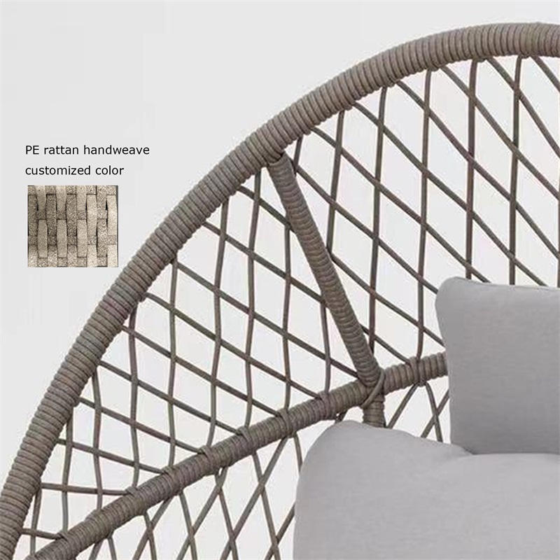 Yoho hanging egg chair stable aluminum frame with comfortable cushion knock down design