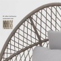 Yoho hanging egg chair stable aluminum frame with comfortable cushion knock down design