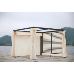 YOHO All Weather Louvre Waterproof Metal Pergola Tent Folding Garden Gazebos Outdoor Europe Gazebo
