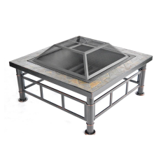 Outdoor square garden patio slate Fire Pit Stove Brazier
