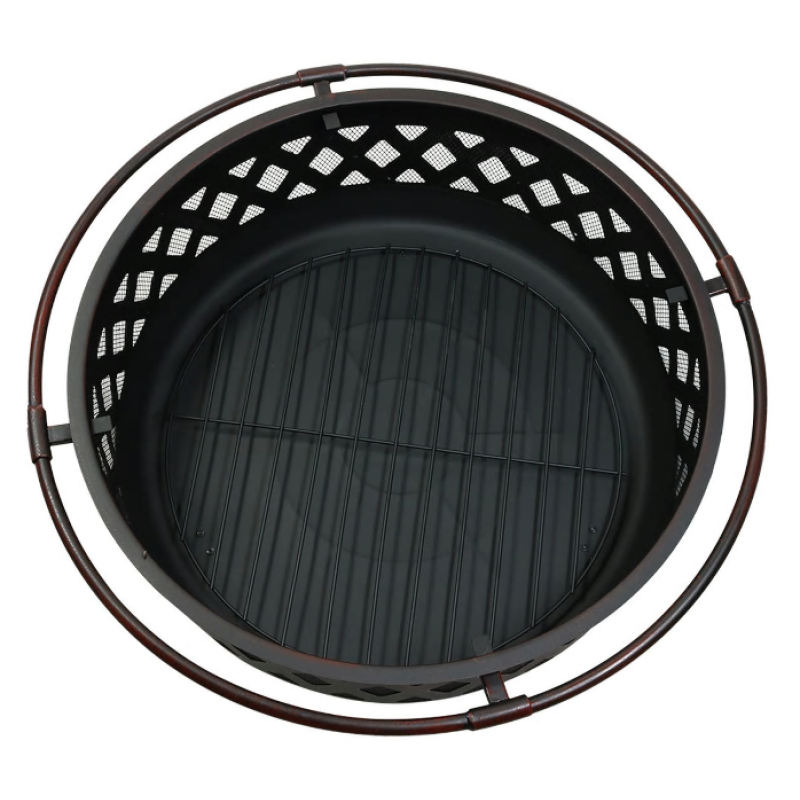 Outdoor Grill Smoker Round Bowl BBQ Fire Pit Burning Customized Garden Backyard Fire Bowl with poker rain cover place lids